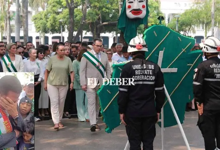 El dolor por los bosques devastados marcó a la efeméride de Santa Cruz